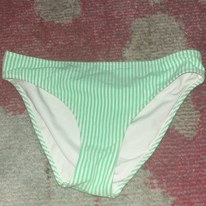 green stripped bikini bottoms